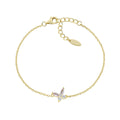 Bracciale Petali Lilla Dorato in Argento BRBUTGBLA