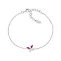Bracciale Petali Rosso Ciliegia in Argento BRBUTBBCI