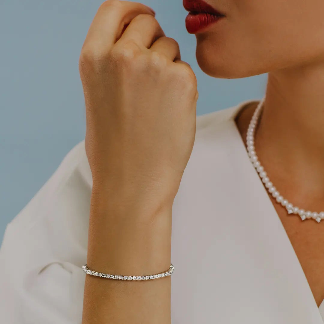 Bracciale "Tennis" Argento e Zirconi Bianchi BRA 175 M 17