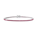 Bracciale Tennis Argento e Zirconi Rossi BRA 172 M17