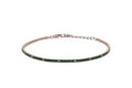 Bracciale tennis base rosa in Arg. 925
