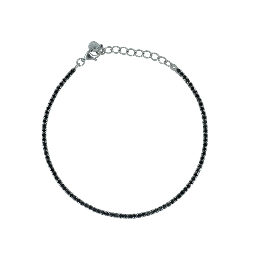 Bracciale tennis base bianca in Arg. 925 - BR1BN17