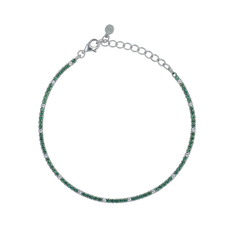 Bracciale tennis base bianca in Arg. 925 - BT1BVEB17