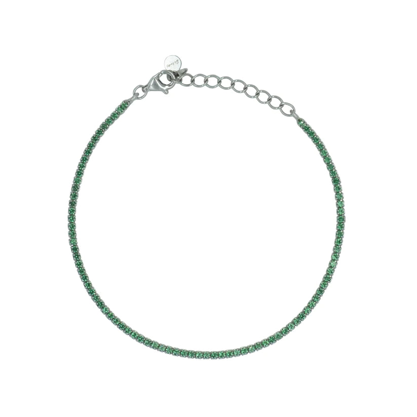 Bracciale tennis base bianca in Arg. 925 - BT1BVE17