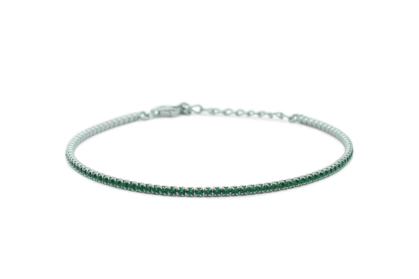 Bracciale tennis base bianca in Arg. 925 - BT1BVE17