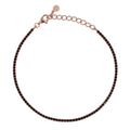 Bracciale Tennis Diludò Argento Rosé Zirconi Neri BRTCRN