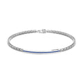 Bracciale Zancan Argento 925 Targa e Spinelli Blu EXB729-BL