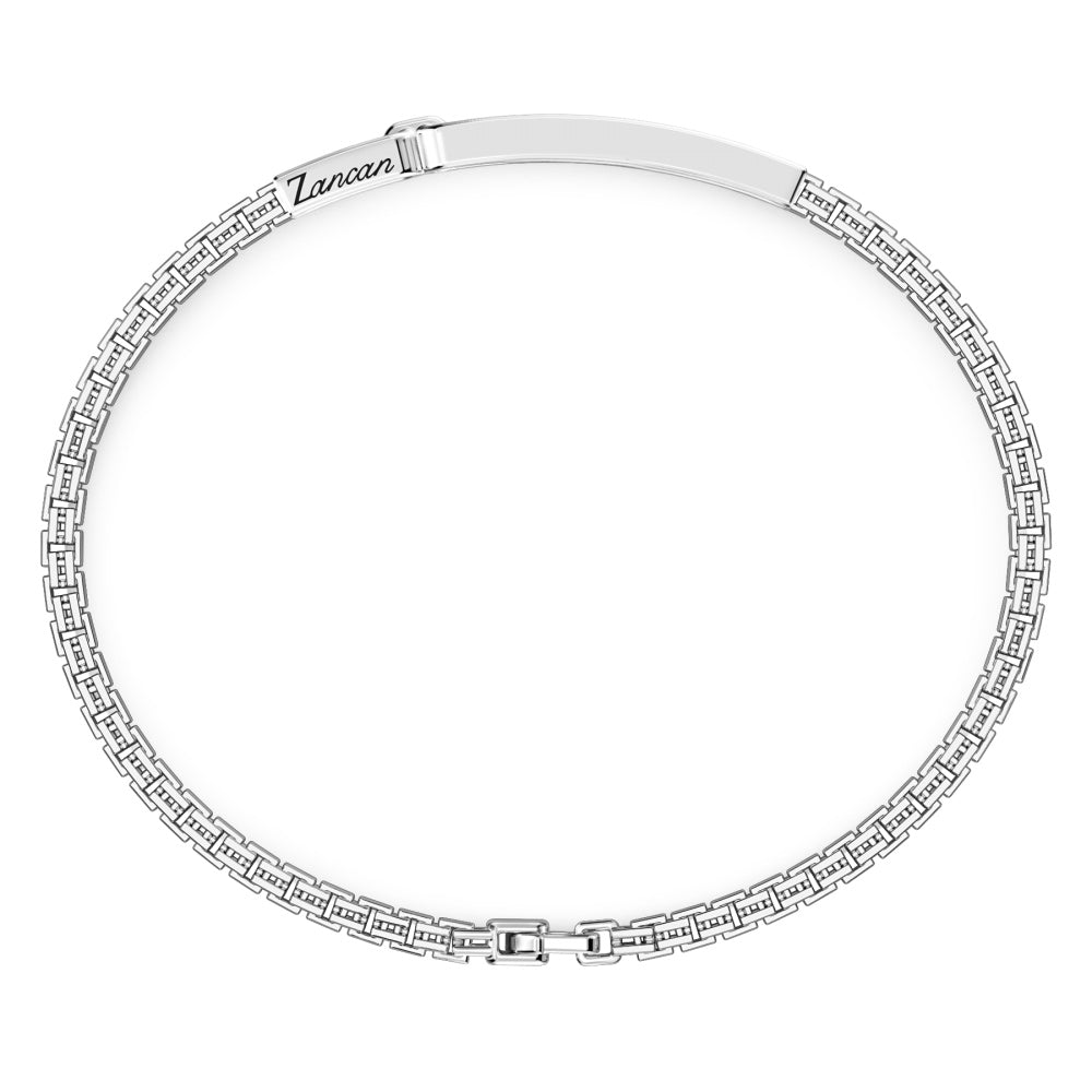 Bracciale Argento 925‰ e Pietre Nere Zancan ESB084