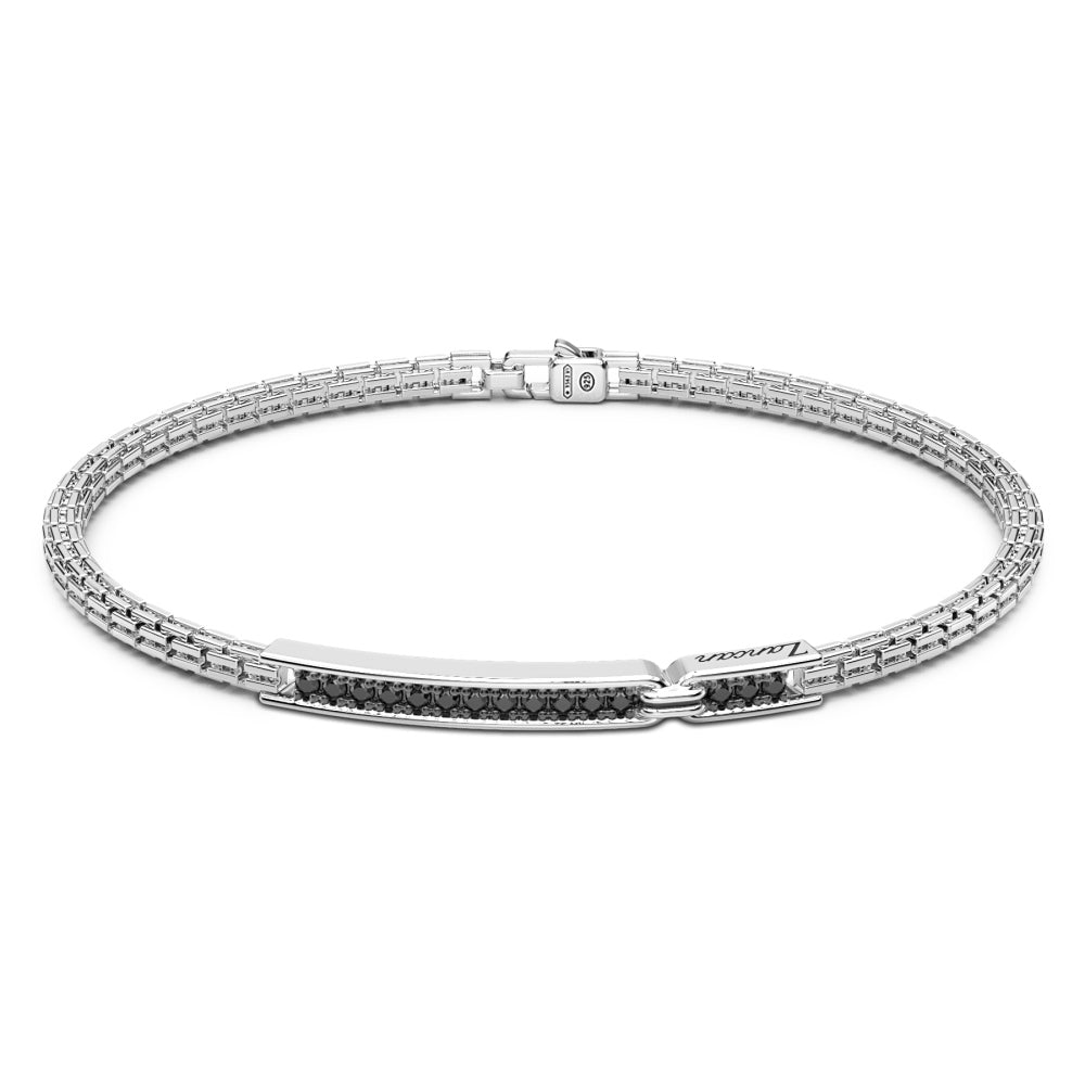 Bracciale Argento 925‰ e Pietre Nere Zancan ESB084