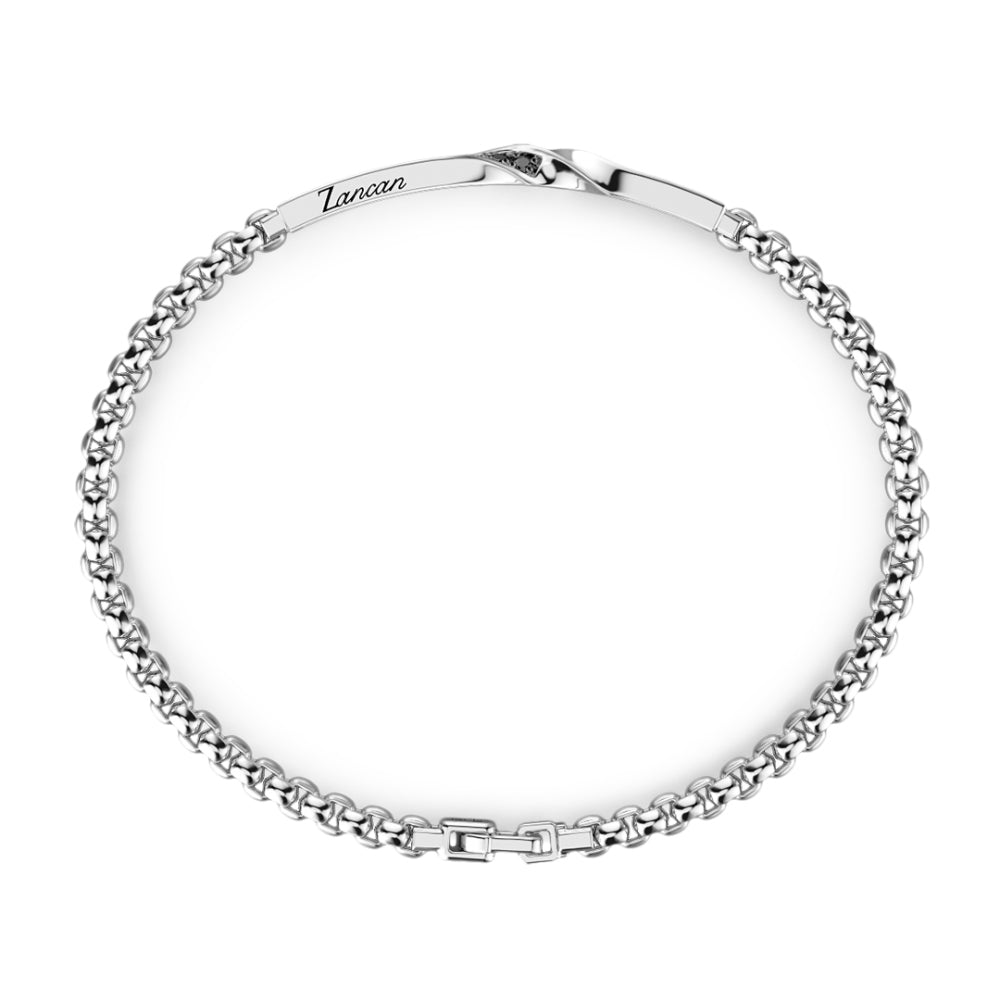 Bracciale Argento 925‰ Pietre Nere Spinelli Zancan EXB956