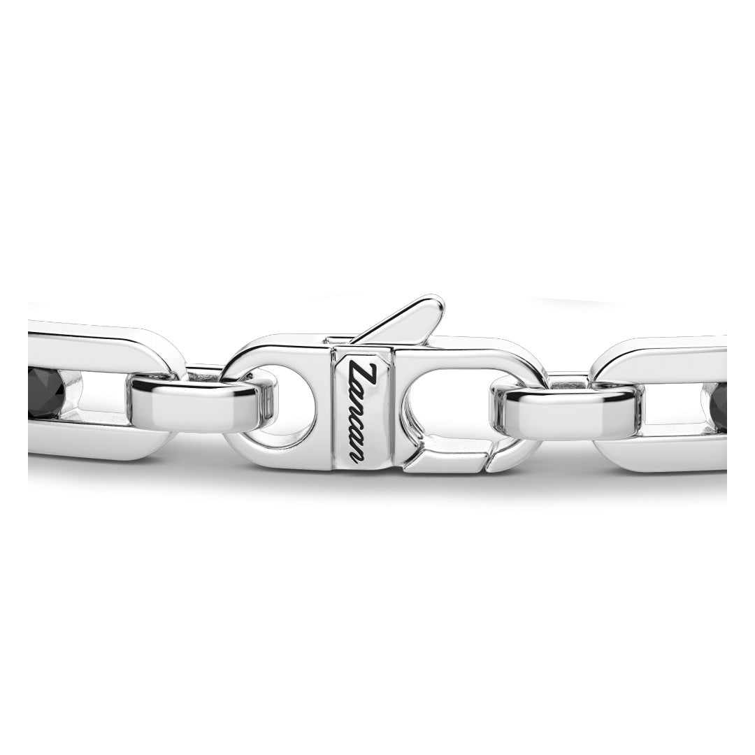 Bracciale Zancan Argento Spinelli Neri ESB226