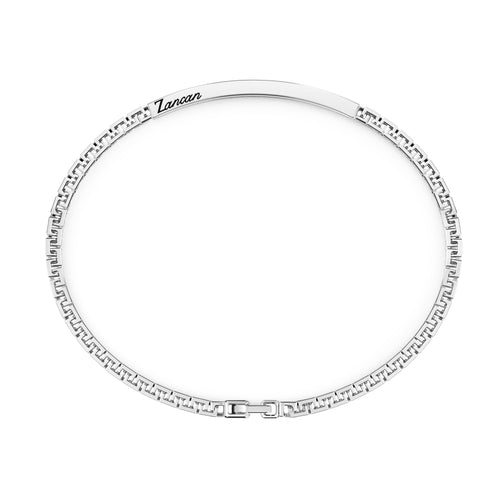 Bracciale Argento 925‰ Targa Rutenio Nero Zancan EXB727