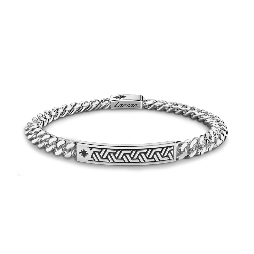 Bracciale Zancan Grumette Argento 925 con Targa EXB654