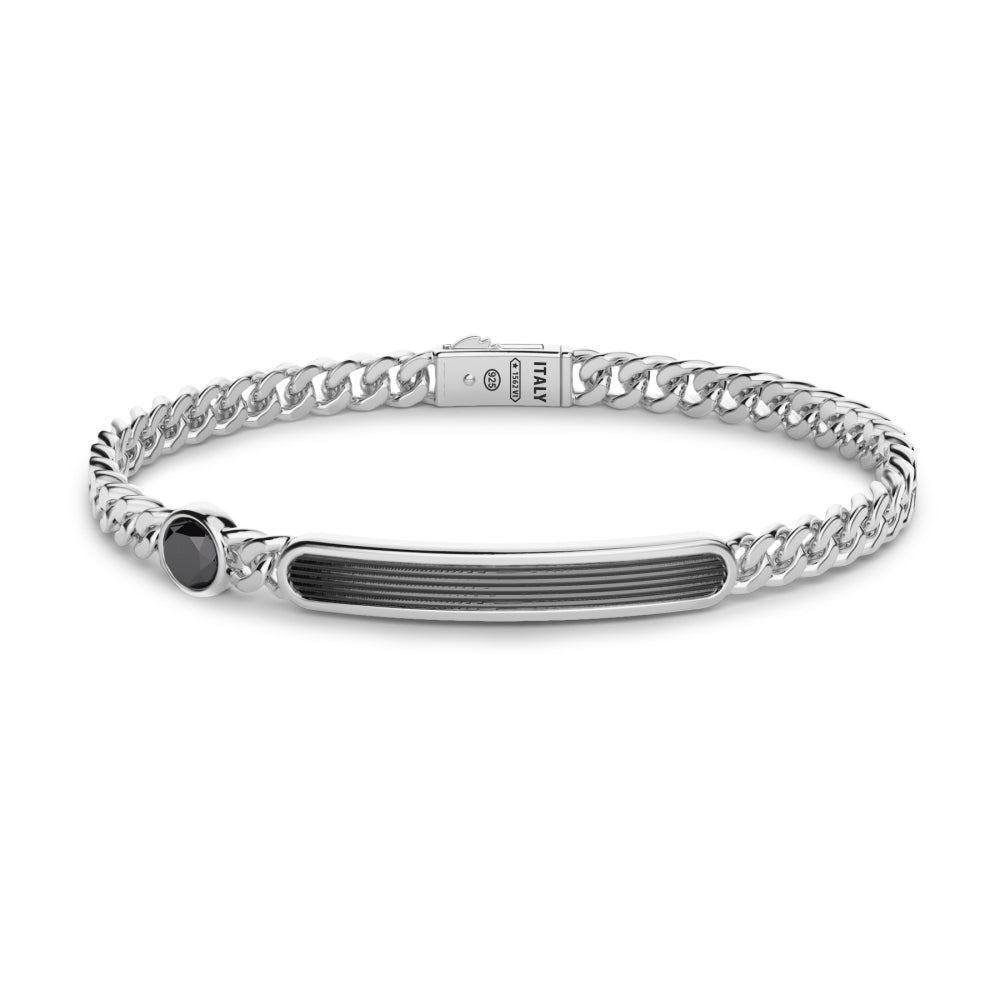 Bracciale Grumette Argento 925‰ e Onice Zancan EXB971