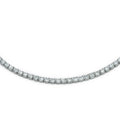 Chocker Dilvdò Tennis Argento Zirconi Bianchi
