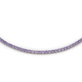 Chocker Dilvdò Tennis Argento Zirconi Lavanda