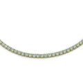 Chocker Dilvdò Tennis Dorato Zirconi Bianchi