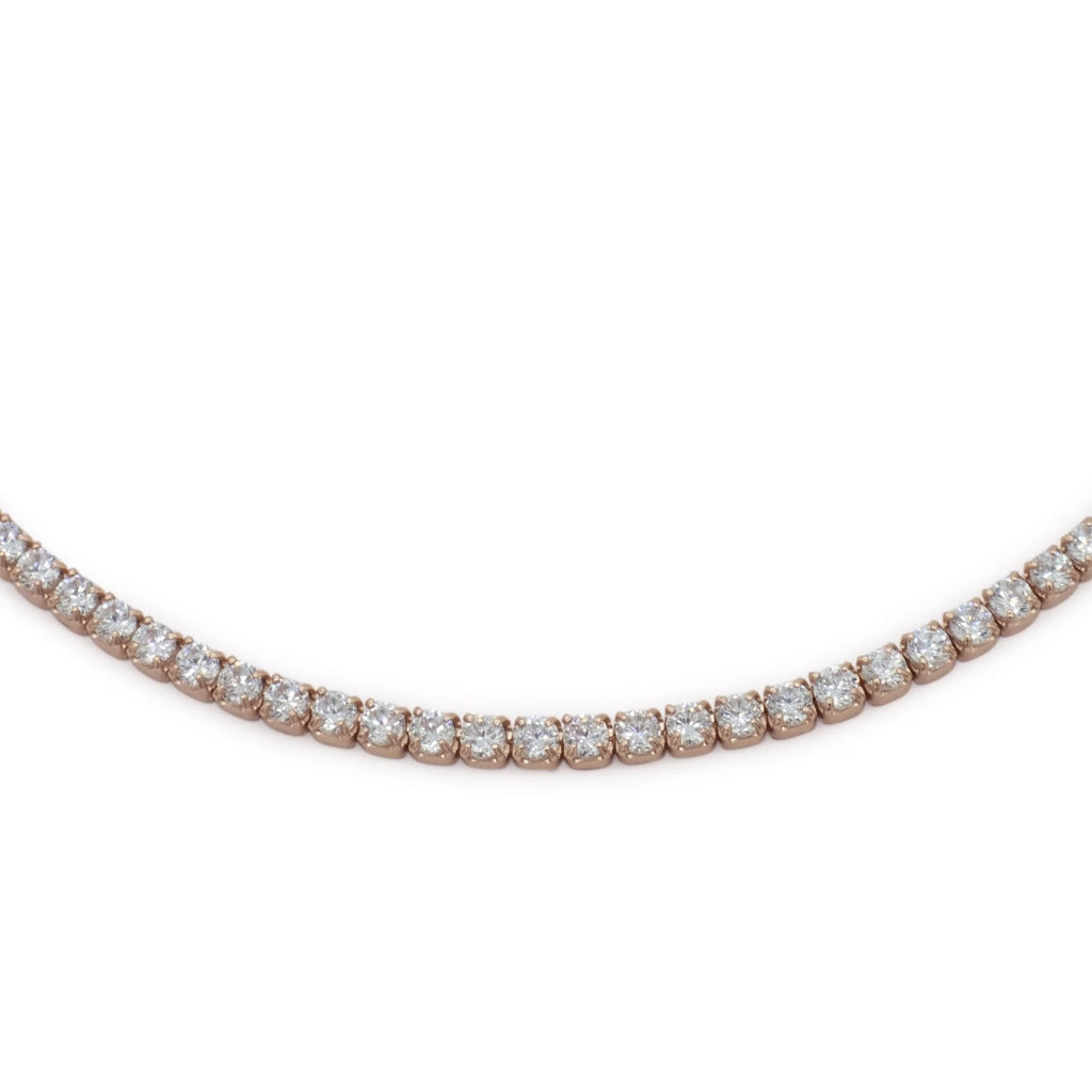 Chocker Dilvdò Tennis Rosè Zirconi Bianchi