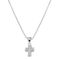 Collana Amen Mini Croce con Zirconi Bianchi Argento 925 CLCCBBZ3