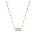 Collana Amen Mini Infinito Pavé Argento 925 Dorata CLINPGBZ3