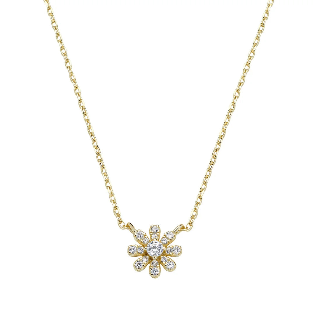 Collana Amen Mini Margherita Pavé Argento 925 Dorata CLFIPGBZ3