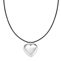 Collana Amen Mio Cuore con Cordino Nero Argento 925 CLCOCUBONB3