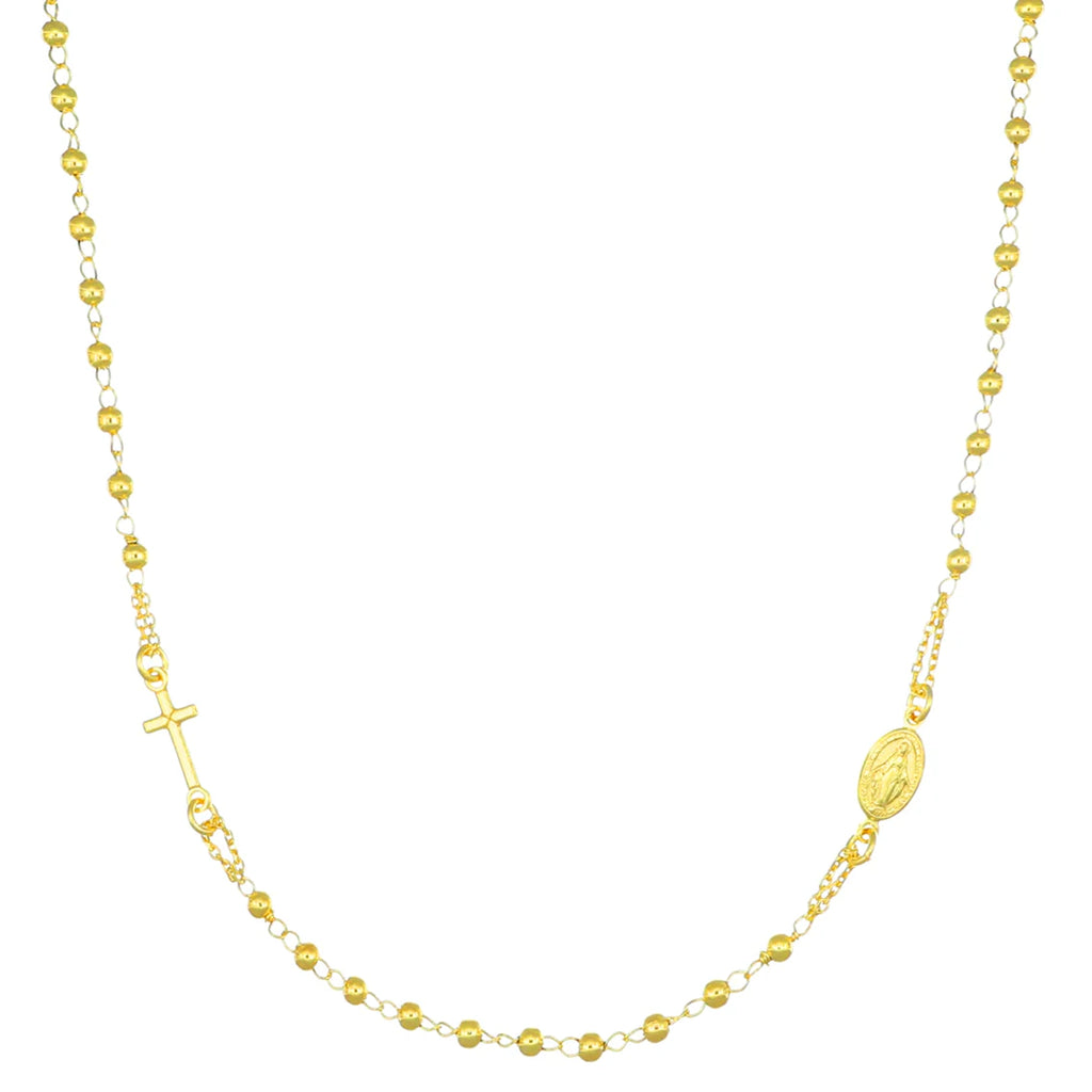 Collana Amen Rosario Girocollo Argento 925 Dorato CROG3