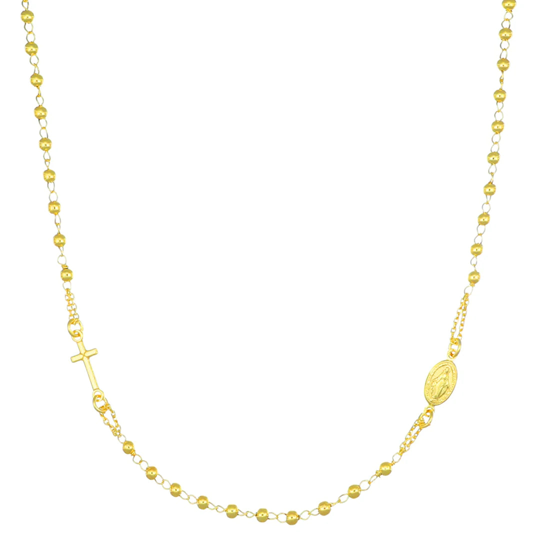 Collana Amen Rosario Girocollo Argento 925 Dorato CROG3