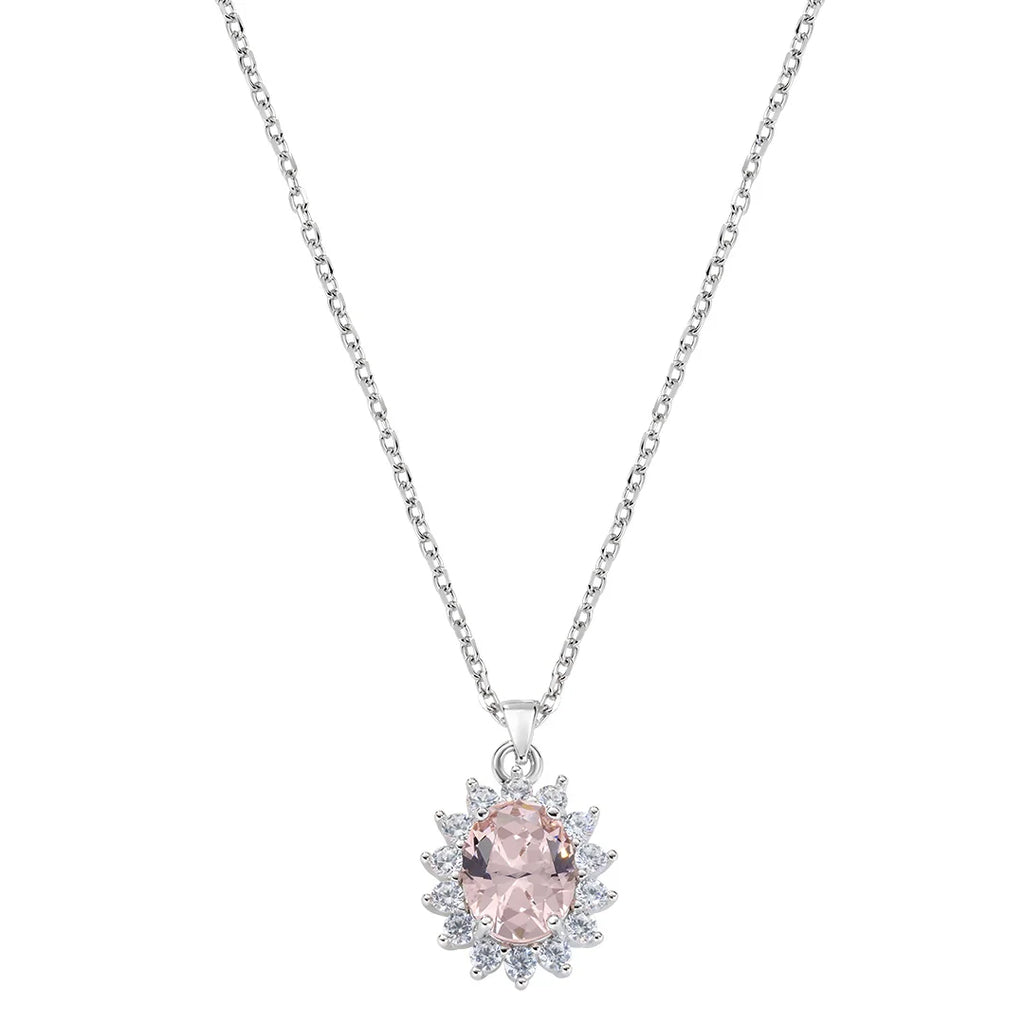Collana Amen Royal Lady Zircone con Morganite Argento 925 CLLDGBBMO