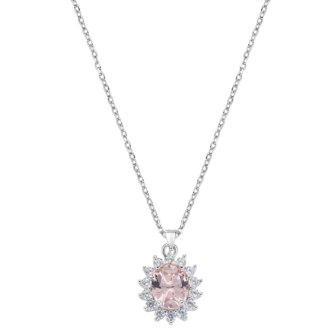 Collana Amen Royal Lady Zircone con Morganite Argento 925 CLLDGBBMO