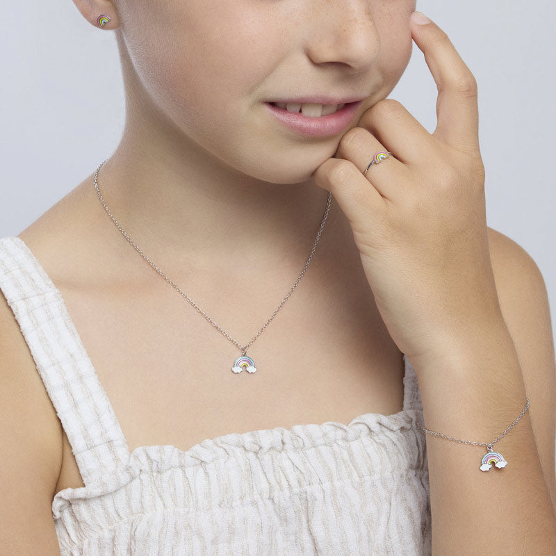 Collana Gioiello Bambino Arcobaleno Argento Argento 925‰ Mabina Gioielli 553621