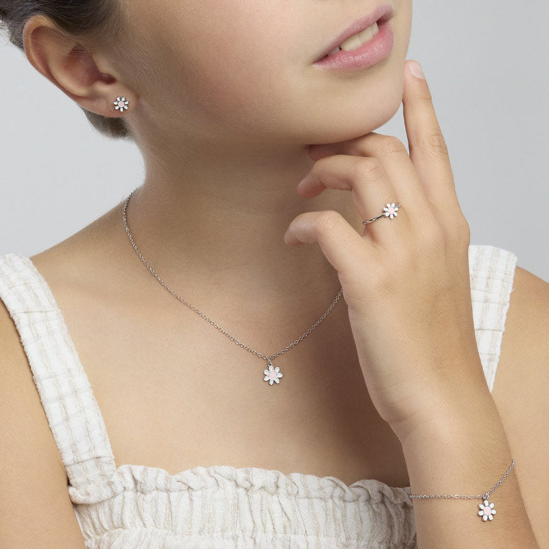 Collana Gioiello Bambino Margheritina Argento Argento 925‰ Mabina Gioielli 553628
