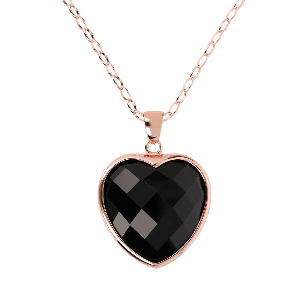 Collana Bronzallure Cuore Onice Nera WSBZ00048LGB