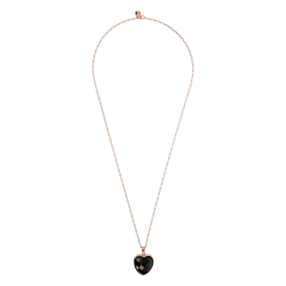 Collana Bronzallure Cuore Onice Nera WSBZ00048LGB