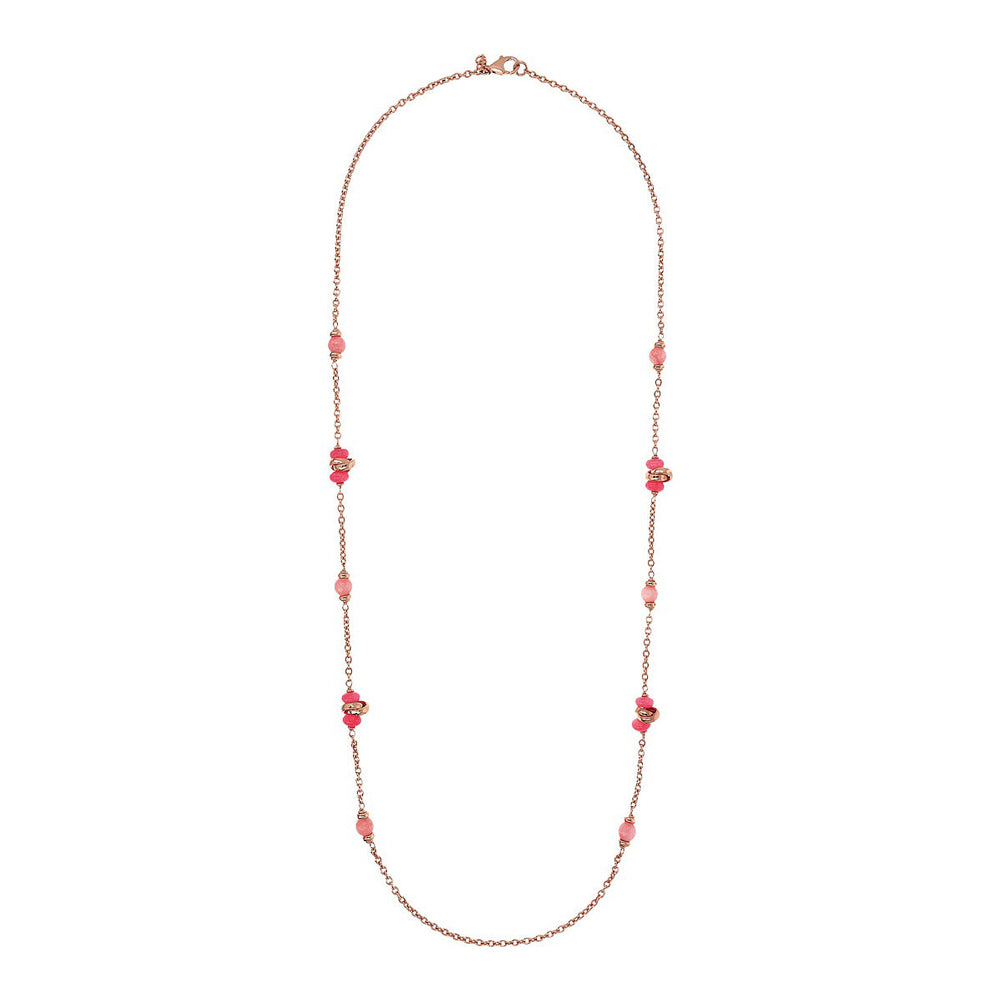 Collana Bronzallure Lunga Pietre Naturali Rosa WSBZ02249.MUL-RH