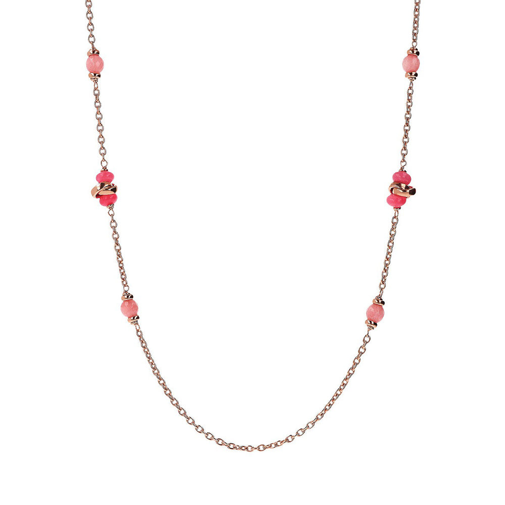 Collana Bronzallure Lunga Pietre Naturali Rosa WSBZ02249.MUL-RH