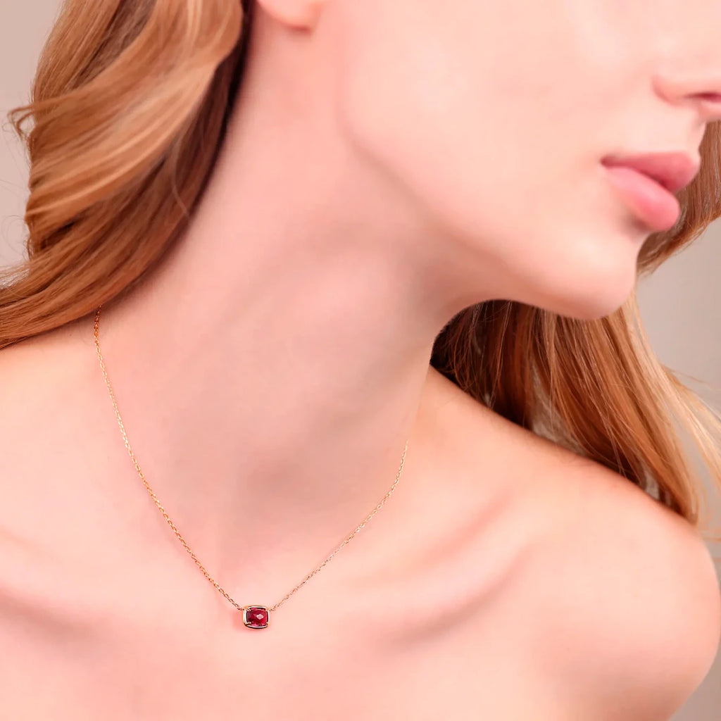 Collana Catena Forzatina Bronzallure Prisma Gem Baguette Bordeaux WSBZ02465.BRD