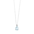 Collana Comete Gioielli Fantasia Di Acquamarina Oro Bianco 18k Diamanti e Acquamarina GLQ 279