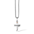 Collana Comete Uomo Acciaio PVD Rosè e Spinelli Neri UGL 521