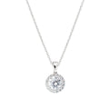 Collana Diamond con Zircone tondo Bianco CLLUBOBBBZ