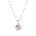 Collana Diamond con Zircone tondo Rosa CLLUBOBBROZ