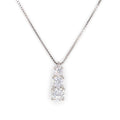 Collana Dilvdò Pendant Degradè Point Light Argento Zirconi Bianchi