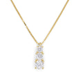 Collana Dilvdò Pendant Degradè Point Light Dorato Zirconi Bianchi