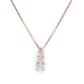 Collana Dilvdò Pendant Degradè Point Light Rosè Zirconi Bianchi