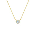 Collana Dolce Cuore Acquamarina in Argento Dorato CLTICUGACZ