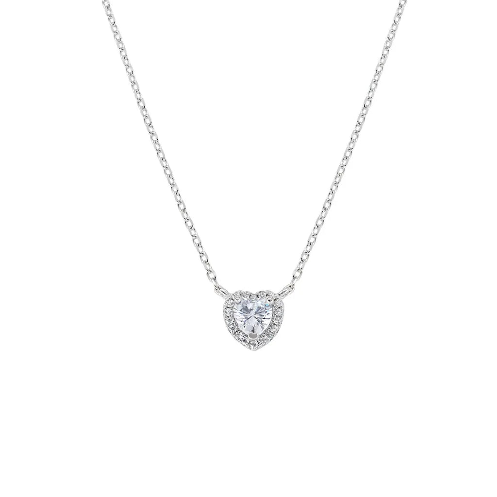 Collana Dolce Cuore Bianco in Argento CLTICUBBZ