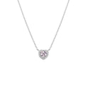 Collana Dolce Cuore Rosa Morganite in Argento CLTICUBMOZ
