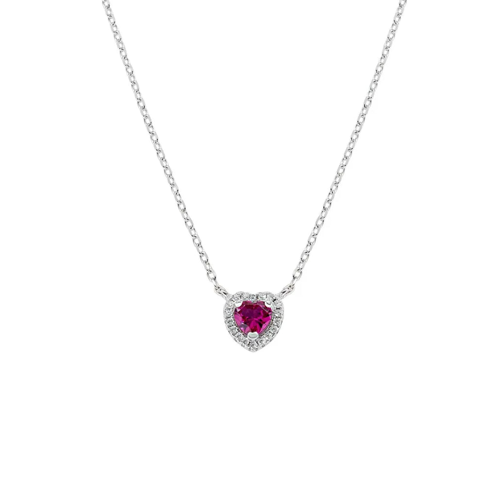 Collana Dolce Cuore Rubino in Argento CLTICUBRZ
