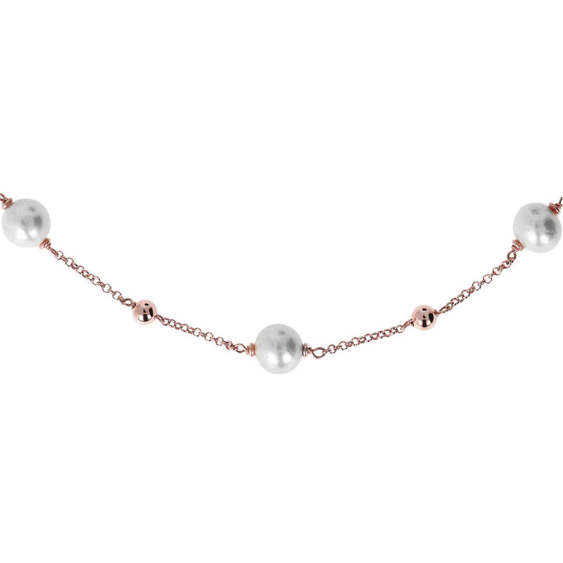Collana Gioiello Bead Lucide e Perle d'Acqua Dolce Bronzallure WSBZ01007.WPRL