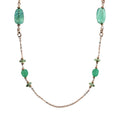 Collana Gioiello Lunga Rondelle Pietre Verdi Bronzallure WSBZ02276.FL
